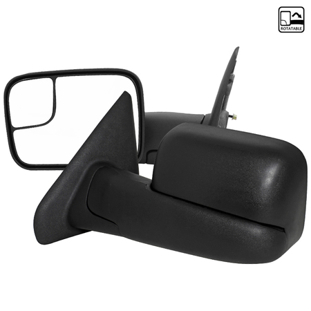 SPEC-D TUNING 02-08 Dodge Ram Towing Mirrors Manual, RMX-RAM02-M-FS RMX-RAM02-M-FS